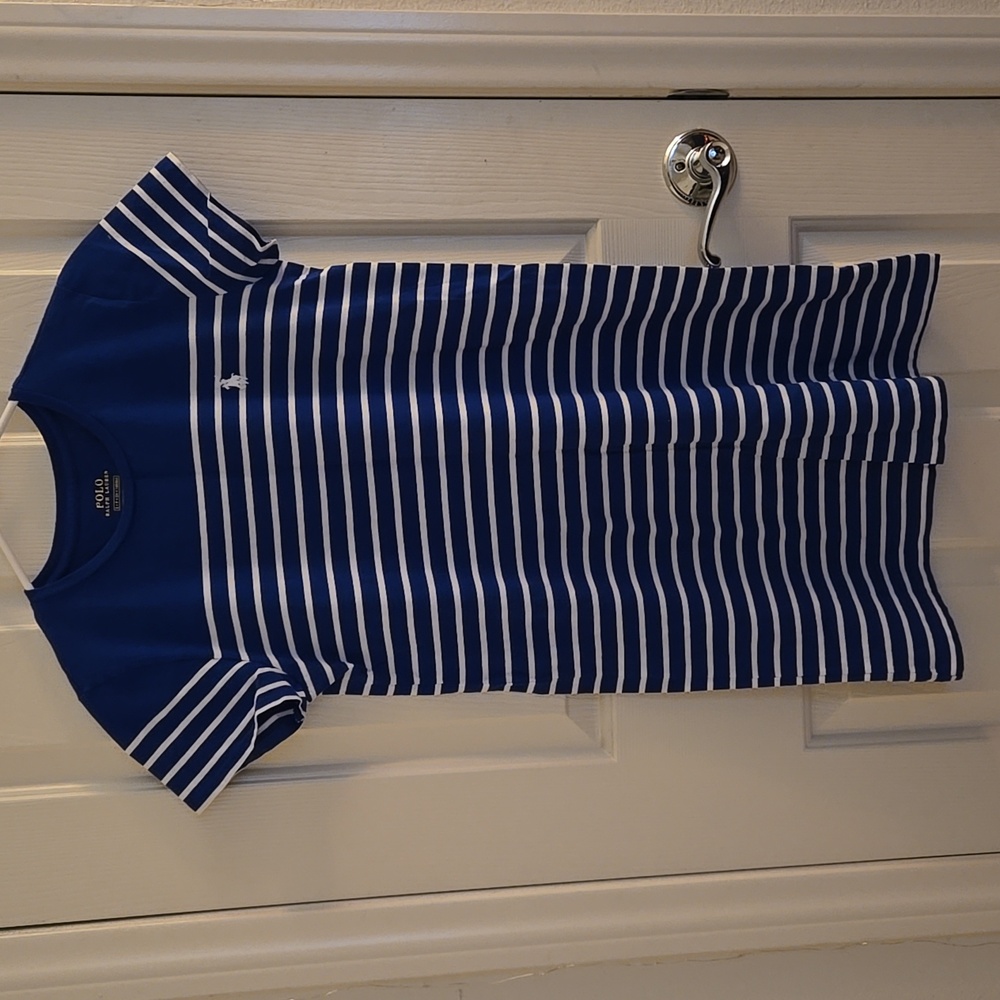 Polo Ralph Lauren Women's Dress. Size Small. Color Blue & White.